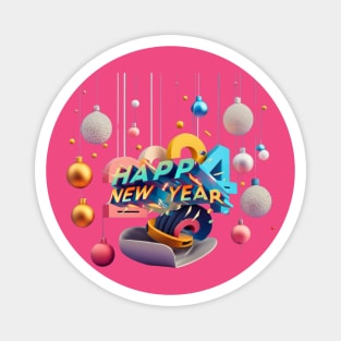 happy new year 2024 Magnet